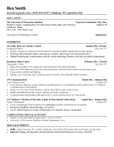 Preview of Radio/TV/Film Sample Resume