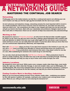 Entering the Film Industry: A Networking Guide PDF